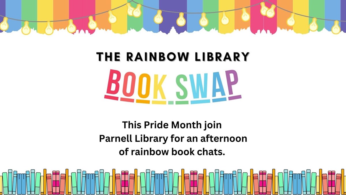 Rainbow Library Book Swap (Facebook Cover)